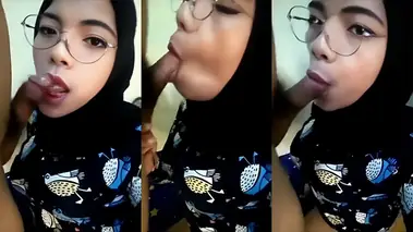 Bokep Indo Hijab Kacamata Servis Batang Pria